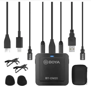 Ensemble de Microphones d'interview Lavalier BOYA BY-DM20 - Bild 1 von 8