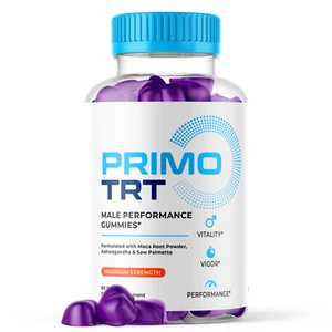 (1 Pack) Primo TRT Gummies Maximum Strength Formula Chewable Vitamin 60 Gummies - Picture 1 of 12