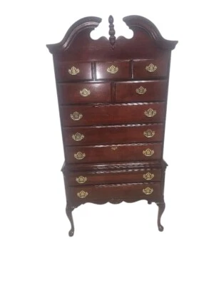 KINCAID Highboy Mahogany Chest 76" Tall - Image 1 of 4
