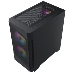 CIT Level 1 Mesh Micro ATX Gaming PC Case mATX Glass Panel 3x 120MM ARGB Fans. - Picture 1 of 10