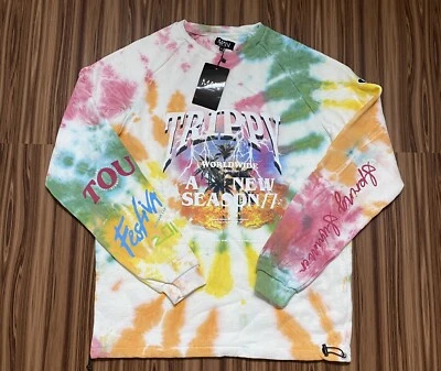 Suéter BoohooMAN Retro Trippy Funk Oficial Hombre Trippy Tour Talla M NUEVO Foto 1 de 4