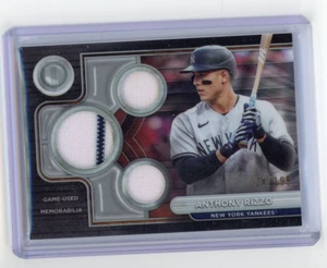 ANTHONY RIZZO 2024 Topps Tribute Game-Used Triple Relic YANKEES 124/199 - Picture 1 of 2
