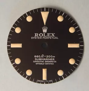 ~ Vintage Rolex #5512 660ft Submariner Matte Black Repaired Dial ~ - Picture 1 of 16