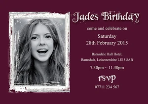 PERSONALISED BIRTHDAY PARTY INVITES With Your Own Picture Invitations Pack of 10 - Picture 1 of 1