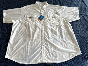 Camisa COLUMBIA Para Hombre 5XT Blanca PFG Bahama II Omni-Sombra Pesca Ventilada UPF 50 - Imagen 1 de 13