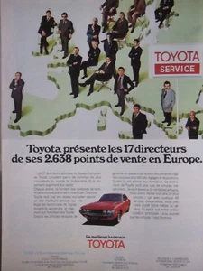 PUBLICITÉ DE PRESSE 1975 TOYOTA PRÉSENTE LES 17 DIRECTEURS DE SES 2638 POINTS - Imagen 1 de 1