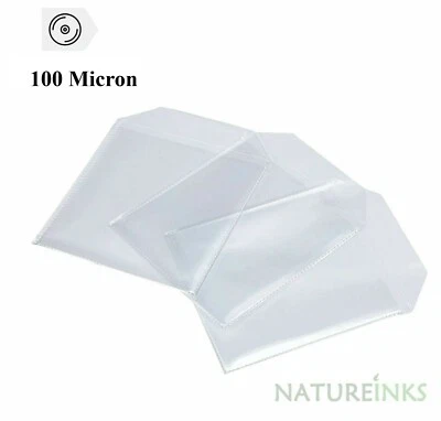 Mediarange High Quality 100 Micron clear plastic CD DVD Wallet sleeves Box64 LOT - Image 1 of 2