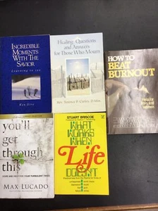 Lot of 5 Christian Reading Lot Briscoe Curley Girl Lucado Depression Burn out - Picture 1 of 7