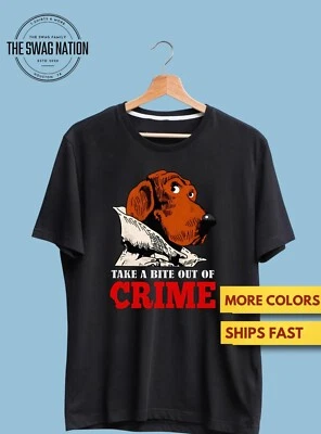 McGruff The Crime Dog Shirt, Take A Bit Out Of Crime Blood Hound Shirt, Police - Image 1 of 2