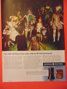1943 General Electric FM Radio Phonograph Foto Kunstdruck Anzeige - Bild 1 von 1