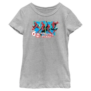 Girl's Marvel Spider-Man Beyond Amazing 60 AMAZING YEARS T-Shirt - Picture 1 of 2