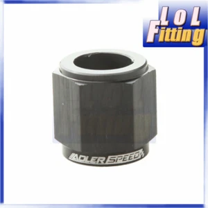 AN-6 6 AN -6AN 3/8" Aluminum Hardline Tube Nuts Fitting Black - Picture 1 of 5