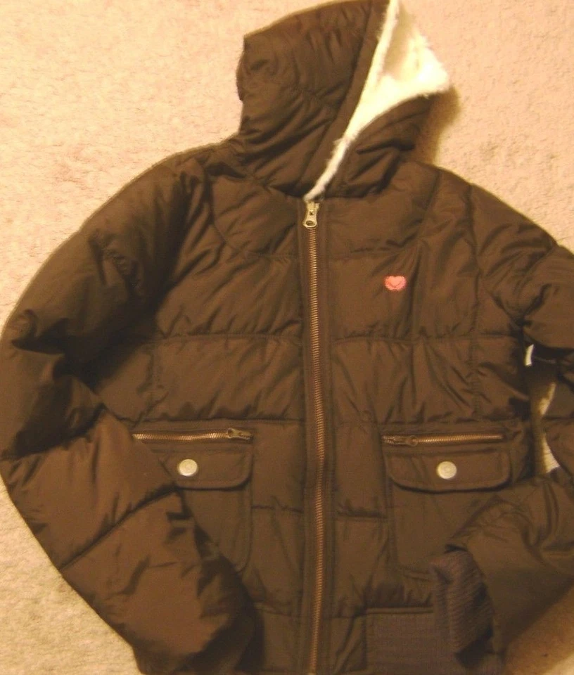 NWT GIRLS OLD NAVY FROST FREE JACKET-SIZE LARGE-10-12-BROWN W/HOOD - Image 1 of 1