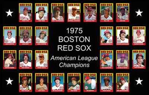 1975 BOSTON RED SOX Baseball Card Complete Set POSTER Wall Art Man Cave Decor 75 - Picture 1 of 2