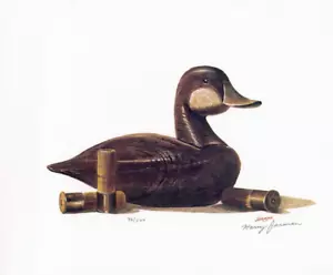 Harry Jarman Duck Decoy Shotgun Shells Print Signed Limited Edition 10x8 in - Picture 1 of 1