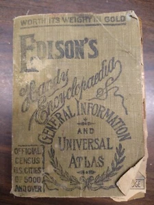 Edison's Handy Encyclopaedia Encyclopedia 1911-1912 General Info Atlas A 230504 - Bild 1 von 10