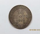 WWI Newfoundland King George V Silver 50 Cents Half Dollar 1917 VERY SCARCE