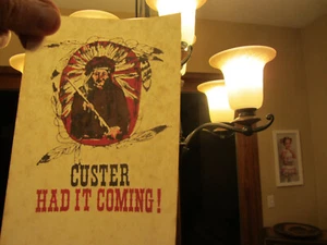 MINI CUSTER HAD IT COMING iron on t shirt transfer pocket size/hat NOS - Picture 1 of 1