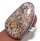 925 Silver Plated-Ocean Jasper Ethnic Gemstone Ring Jewelry US Size-8.5 AU t362