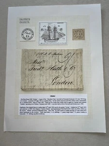 México Cover Veracruz April 1836 To London Falmouth Packet 9 Shillings Due XF - Picture 1 of 5