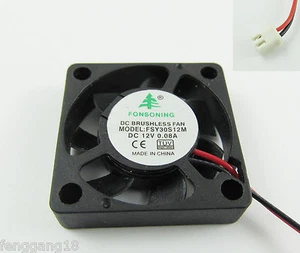 10 piezas Ventilador de refrigeración de CC sin escobillas 11 hojas CC 12V 30 mm x 30 mmx 06 mm 3006 2 pines Cable - Imagen 1 de 2