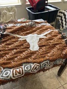 University of Texas Longhorn woven baby blanket - Picture 1 of 2