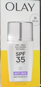 Olay Prime Protect Facial Sunscreen with Vitamin C SPF35 Matte Finish 40ml 11/25 - Picture 1 of 1