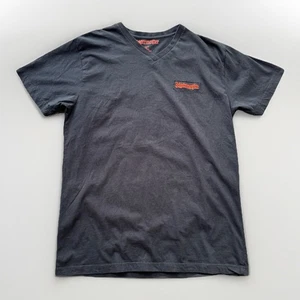 Jagermeister Men T-Shirt Large Black Embroidered Logo Short Sleeve V Neck Tee - Picture 1 of 7