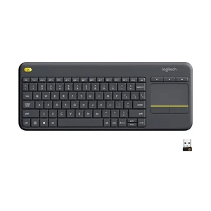 Logitech K400 Plus Kabellose Touch TV Tastatur mit Touchpad - Schwarz - Bild 1 von 1