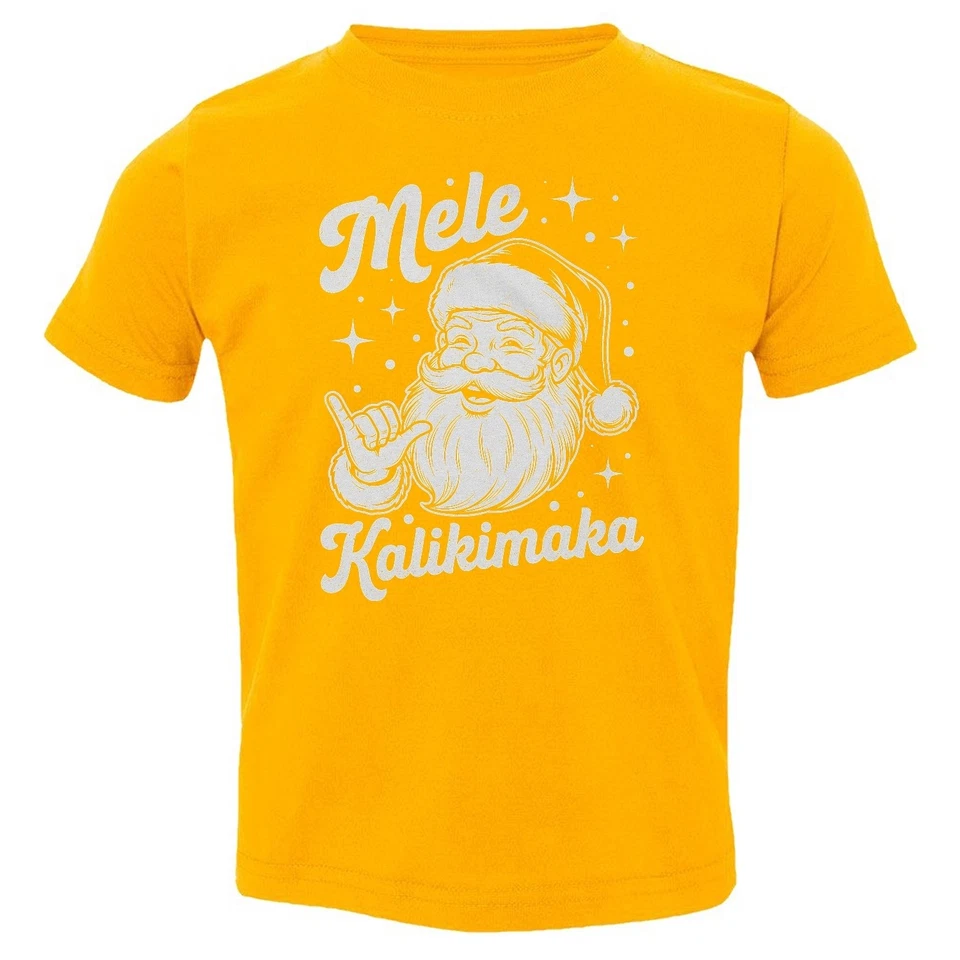 Mele Kalikimaka Hawaii Santa – Funny Christmas Aloha Toddler T-Shirt - Image 1 of 1