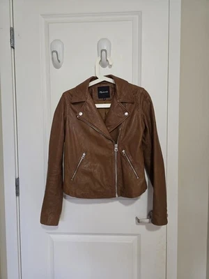 Madewell The Washed Leather Motorcycle Jacket - Image 1 of 4