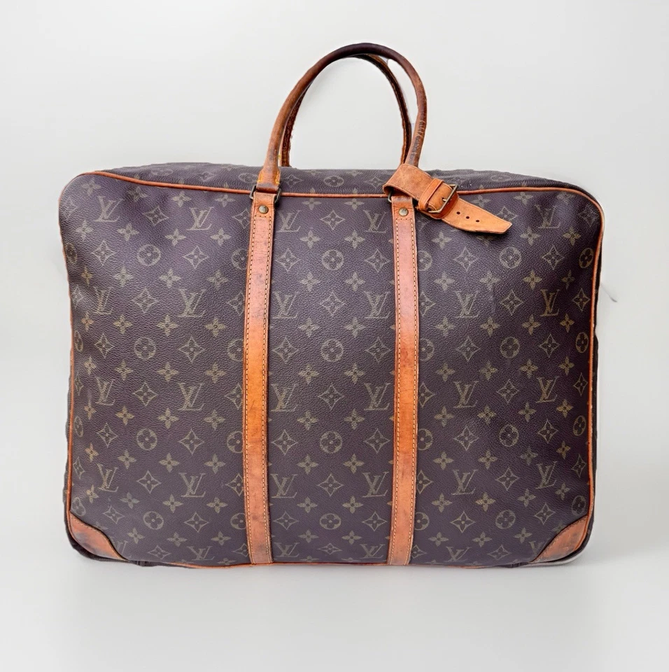 Estuche de viaje Louis Vuitton vintage con monograma lados suaves | Lona marrón, Vachetta Foto 1 de 4