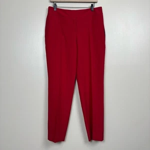 Pantalones Black Label Evan Picone para mujer 8 rojos pantalones de pierna recta oficina carrera - Imagen 1 de 9