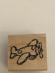 Stampin Up! Toy Airplane Wood Mounted Rubber Stamp RS78 - Picture 1 of 3
