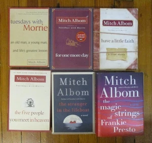 Lot of 6 MITCH ALBOM Books (5 Hardcover, 1 Softcover) Frankie Presto, Morrie, + - Picture 1 of 1