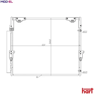 CONDENSER AIR CONDITIONING 621 608 FOR LEXUS TOYOTA LAND/CRUISER/200 4.5L 8cyl - Image 1 of 4