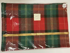 Lenox Stoff Tischsets Holiday Plaid NOT DAZZLE Limited Ed. 4er Set Neu Versiegelt - Bild 1 von 7