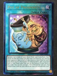 Yu-Gi-Oh TCG RA01-EN066 Pot of Prosperity 1st Edition Prismatic Ultimate Rare LP - Picture 1 of 2