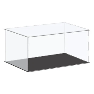 UXCELL Acrylic Display Case Plastic Box Cube Storage Box Clear 41x26x20.5cm