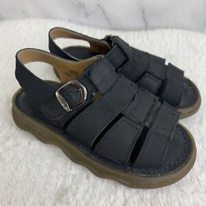 vintage Dr Martens Kids SZ 12 Sandals Leather Fisherman Style Chunky black rare
