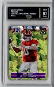 2021 Pro Set Metal #2 Mac Jones RC Rookie 1/5 Graded GMA 10 GEM MINT Patriots - Picture 1 of 1