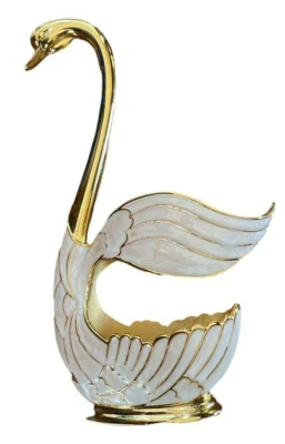 Lovely Spoon Set with Swan Base - Gold Color - 7 Pieces Total - Image 1 of 3