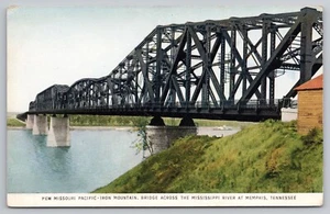 1916 Memphis TN - Harahan Bridge- Railroad Bridge Mississippi River UNP Postcard - Picture 1 of 6