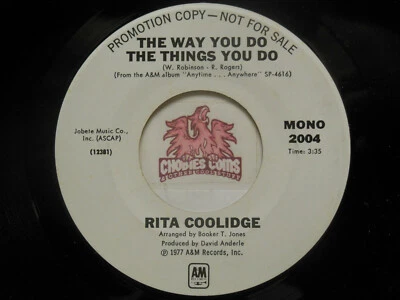 RITA COOLIDGE: The Way You Do The Things You Do / Mono, 45 RPM EX (JB)  Foto 1 de 2