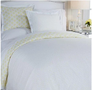 Minnie Driver Hampshire 3-piece Cotton Duvet Set, Yellow, Size Full/Queen - Picture 1 of 1