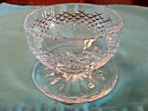 WATERFORD IRISH CRYSTAL 'COLLEEN' DESSERT APPETIZER DISH W/UNDERPLATE EXC - Picture 1 of 10
