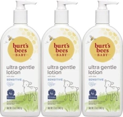 3 X Burt's Bees Baby Loción Ultra Suave para Piel Sensible - 12 Onzas Foto 1 de 4