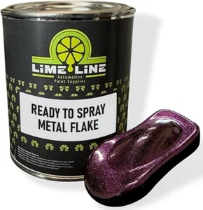 LiME LiNE Purple Metal Flake Ready to Spray Automotive Basecoat - 1 Quart - Picture 1 of 8