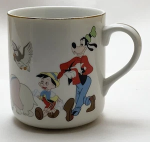 Vtg Disneyland Walt Disney Productions Donald Goofy Mickey Pluto Mug Japan - Picture 1 of 8