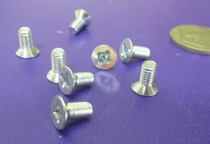 Tornillo de máquina Phillips de cabeza plana de acero galvanizado M4 x 0,7 x 8 mm, 300 piezas - Imagen 1 de 12